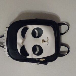 Betsey Johnson Black and White Striped Backpack
